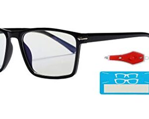 Premium Frame with Blue Ray Cut Block Anti glare Glasses Zero Power for Eye Protection from Computer Tablet Laptop Mobile Eyeglasses FOR Children men and women (medium) |50Mm|-p-11