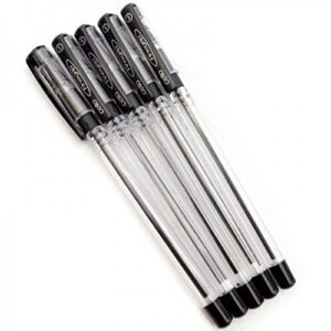 Cello Fine Grip Ball Pens, Black - Pack of 5