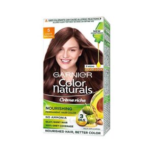Garnier Color Naturals Crème hair color, Shade 5 Light Brown, 70ml + 60g