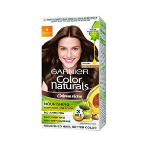 Garnier Color Naturals Crème hair color, Shade 4 Brown, 70ml + 60g